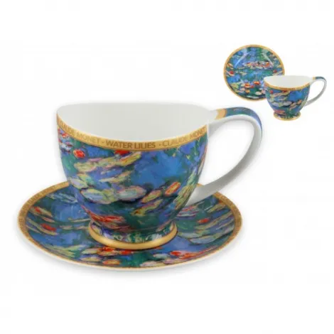 Filiżanka Big Vanessa Carmani 350ml ze spodkiem - C. Monet, Lilie wodne - 2